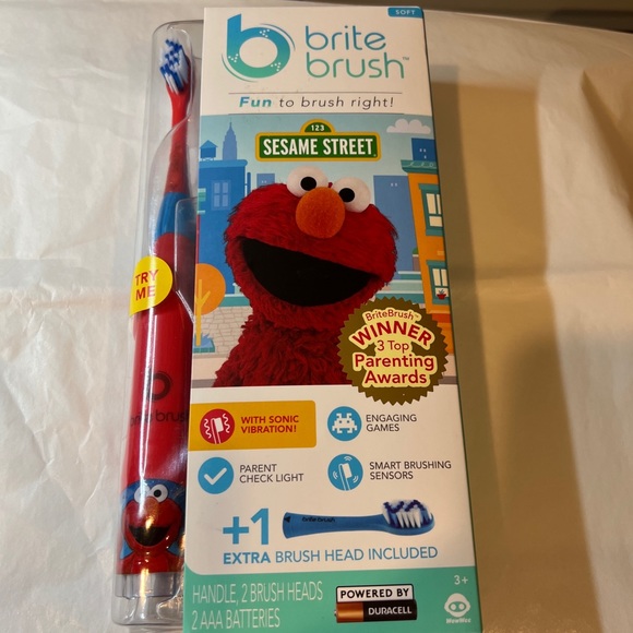 Brite Brush Bath, Skin & Hair Sesame Street Elmo Brite Brush